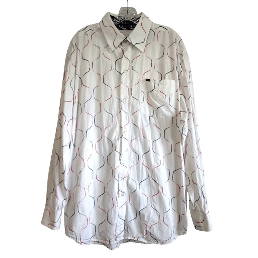 Vintage Y2K Enyce Long-Sleeve Button Front Shirt Men's XXL Retro Streetwear